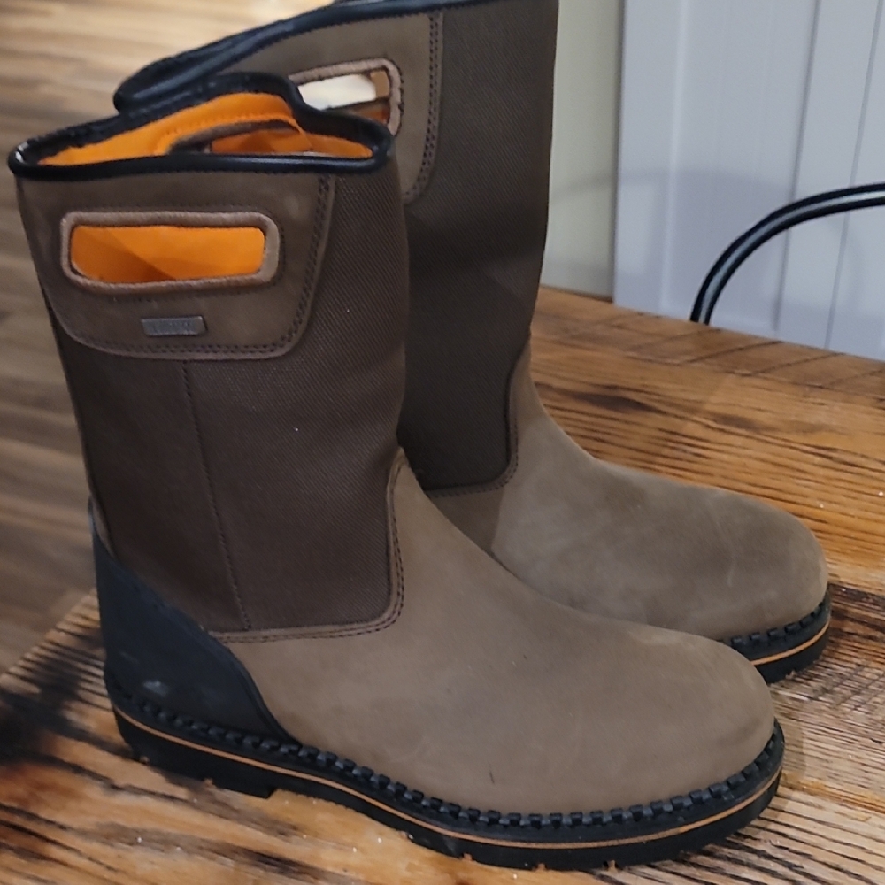 Ridgecut Durable Brown Mid-Calf Steel Toe Outdoor Boots